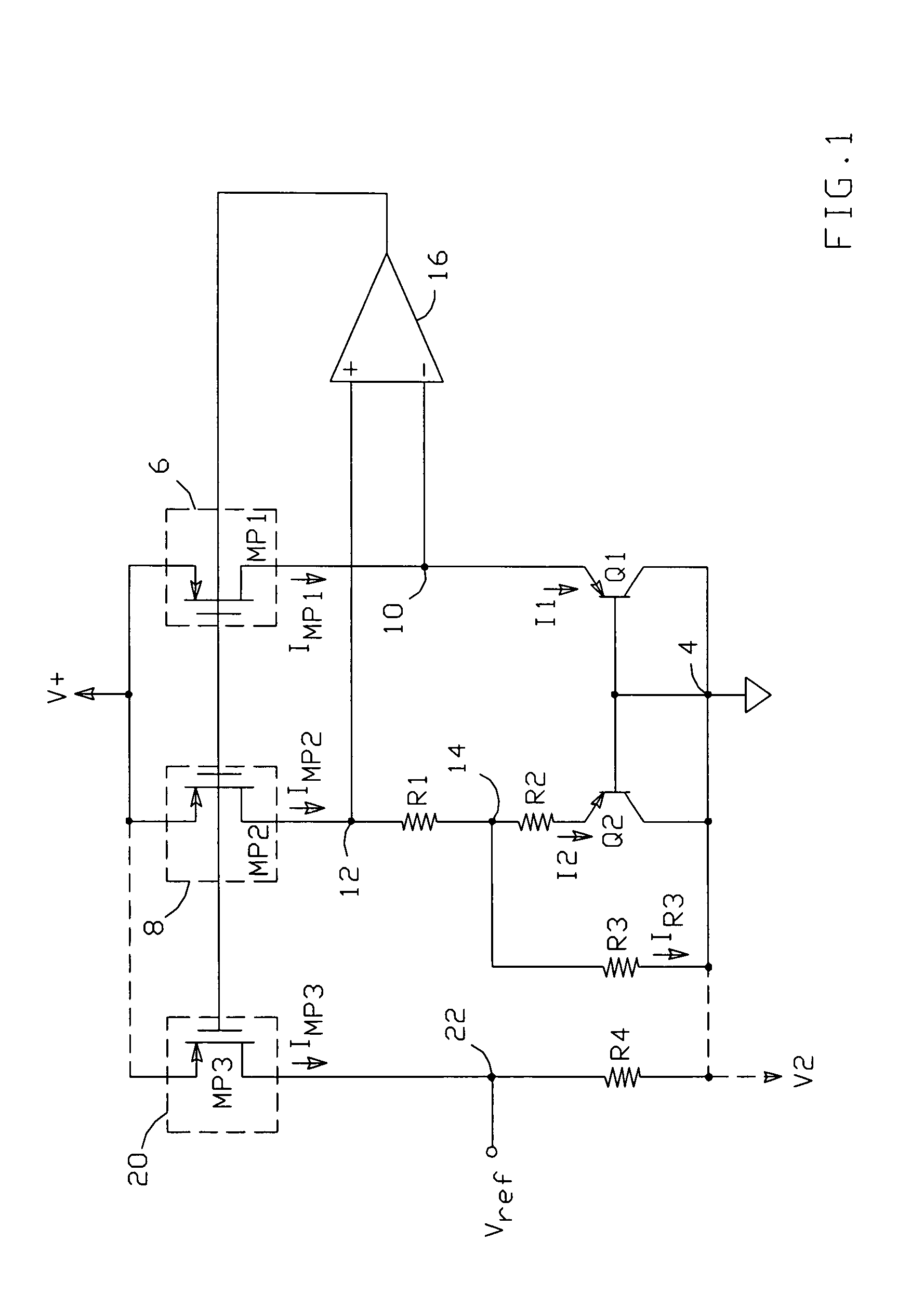Curvature corrected bandgap reference circuit and method