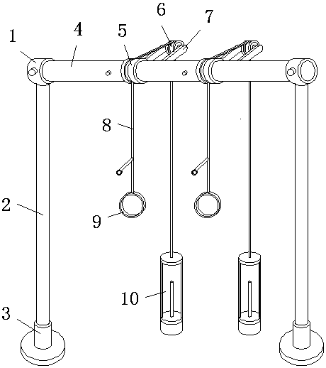 Physical training device for physical education classroom teaching