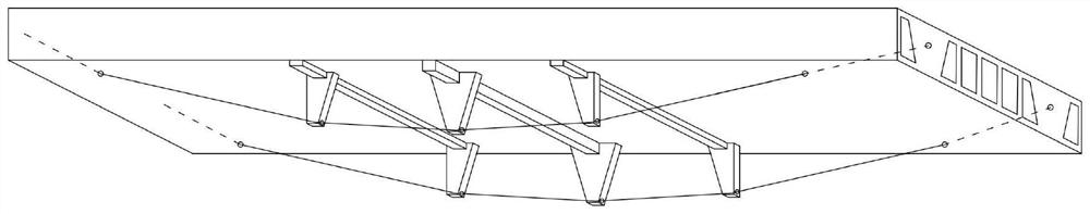 Large-span light subway evacuation platform plate and manufacturing process thereof