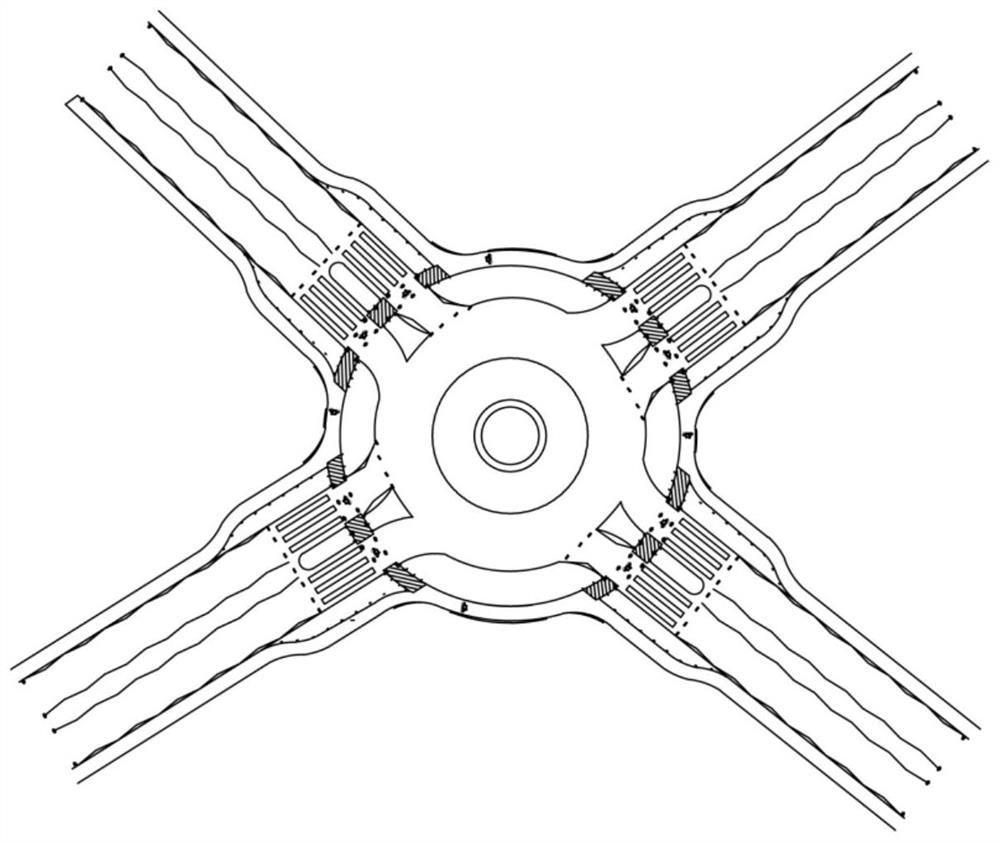 Bicycle priority roundabout sight guidance system