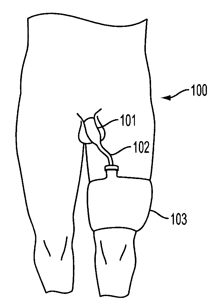 Male urine collection and storage device