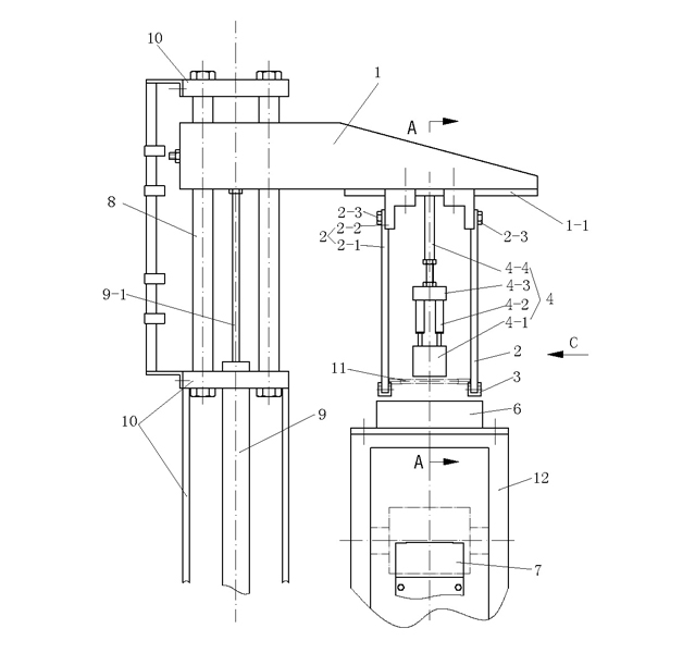 Mechanical arm device of centerless grinding machine