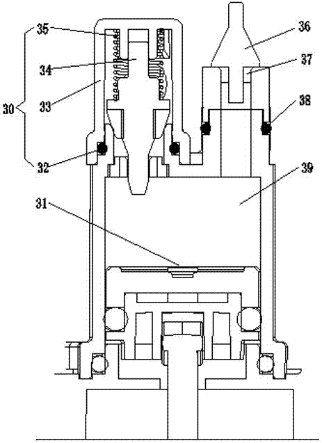 Piston pump exhaust structure