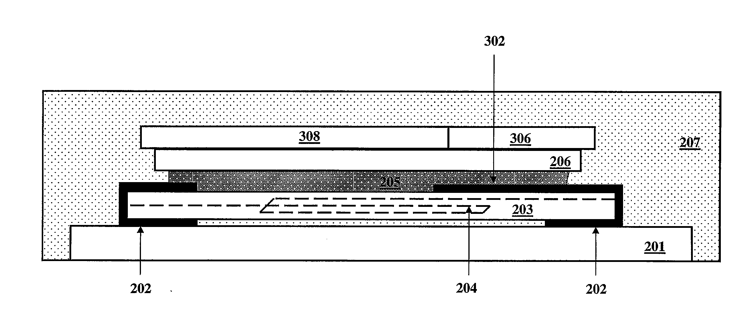 Module having a stacked passive element and method of forming the same