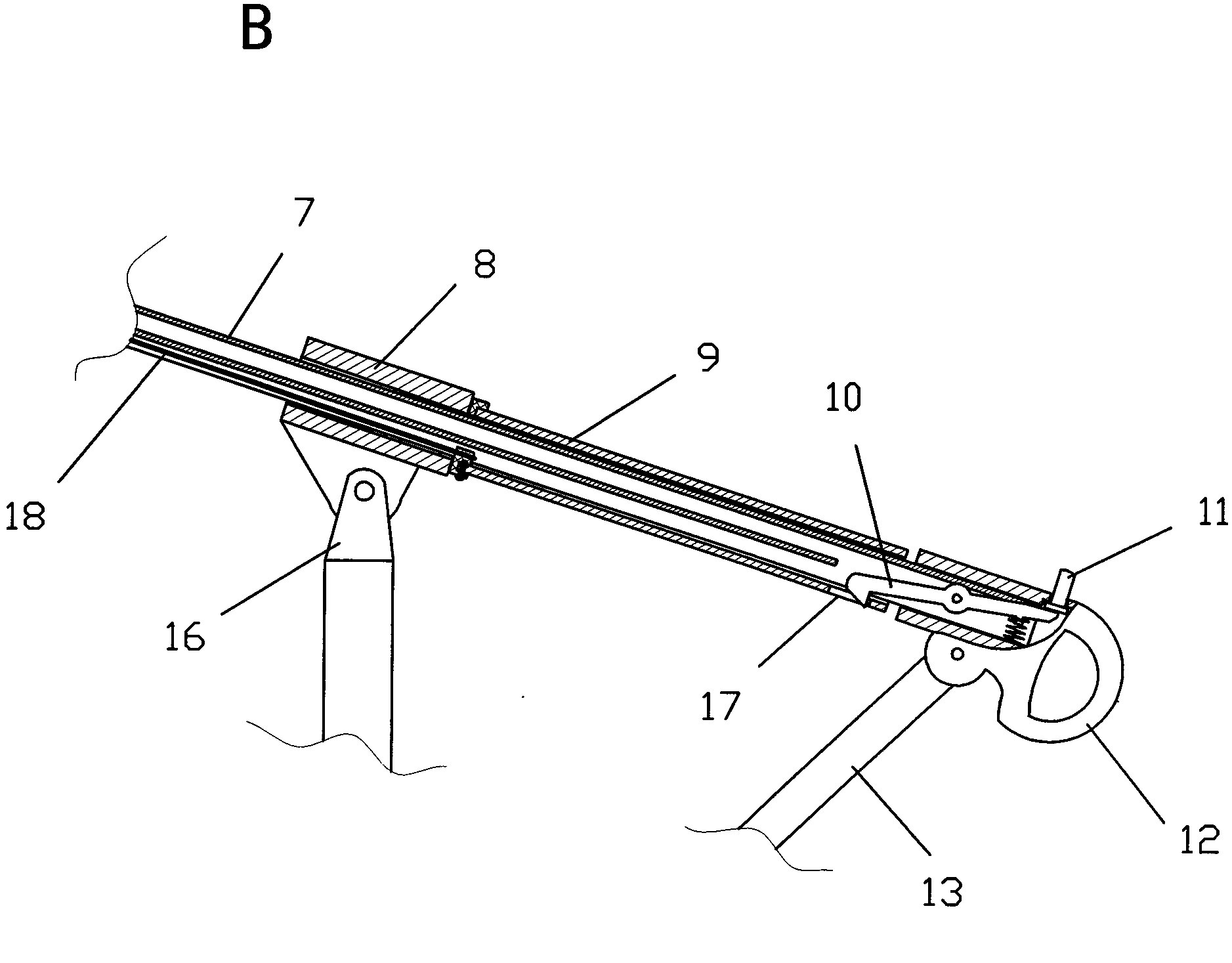 Hand-pushing type sun umbrella