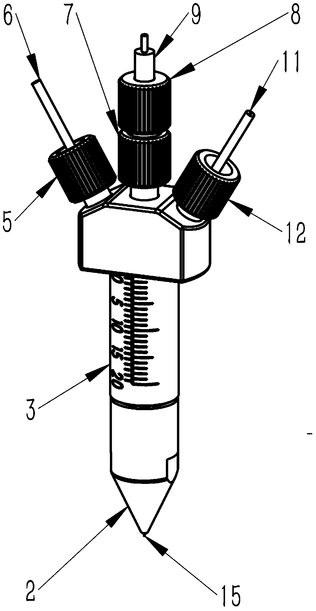 Three-channel ion-source sprayer nozzle