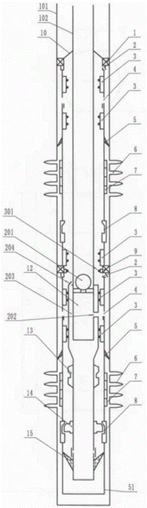 Separated fracturing sand control pipe string and its sand control method in thermal recovery well