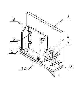 Adjustable anchor device for fixing automobile production line equipment