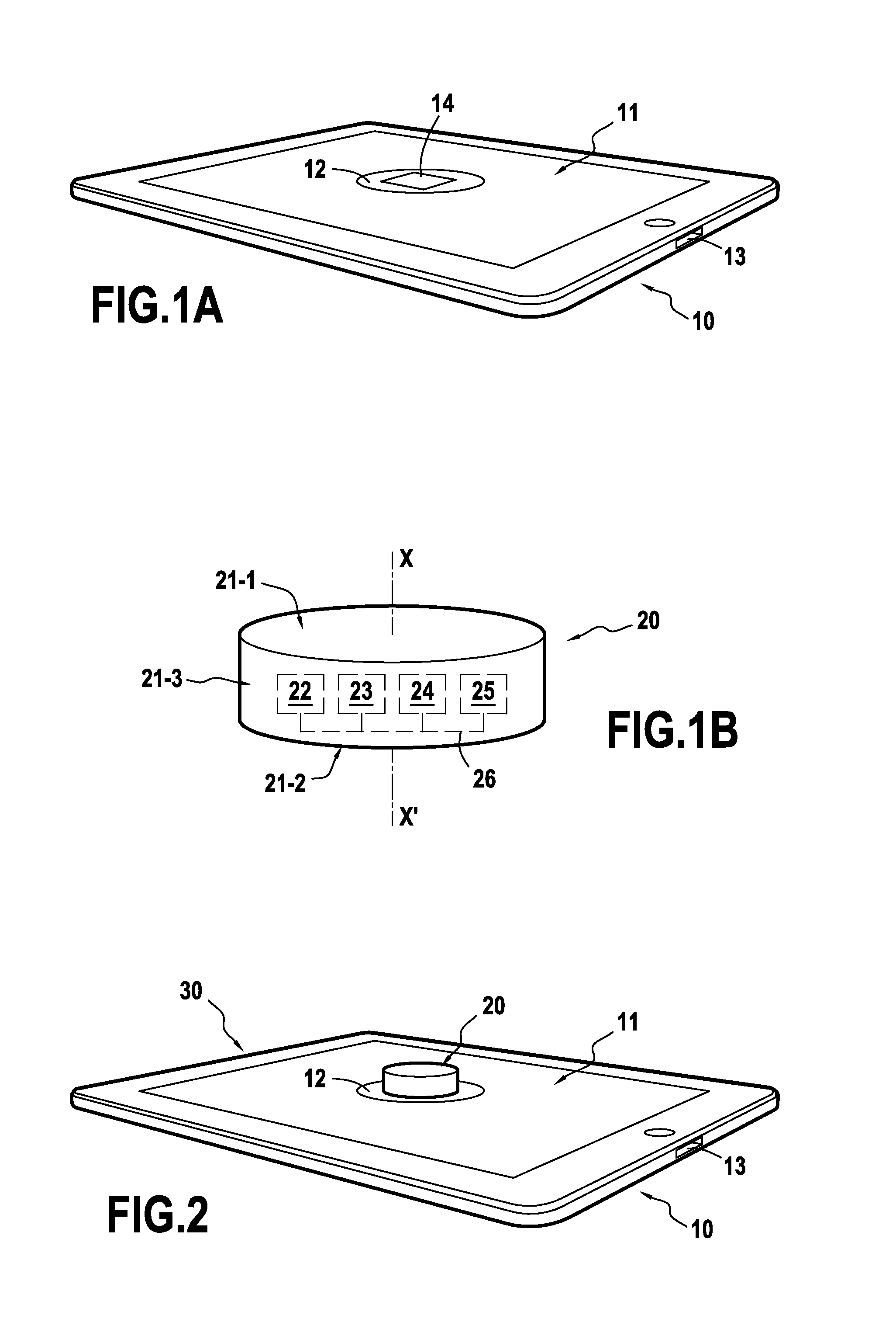Method of authentication of at least one user with respect to at least one electronic apparatus, and a device therefor
