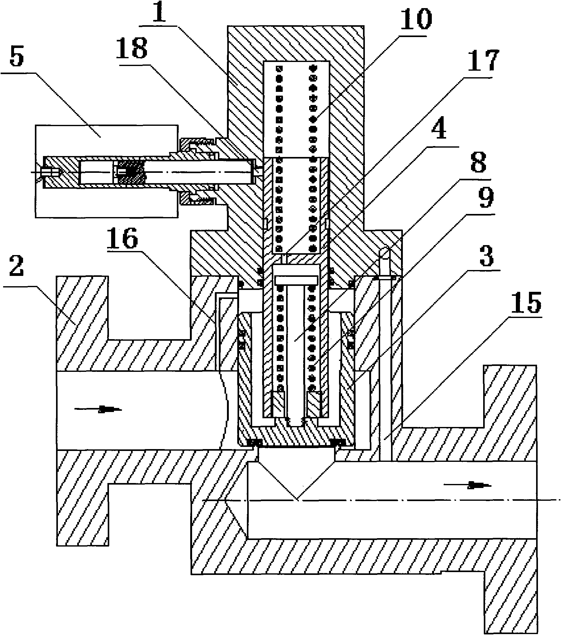 Pilot-operated type self-holding electromagnetic valve for gas well mouth