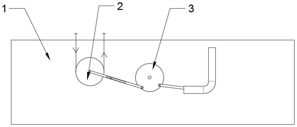 Flexible drawing tension slow control device for metal microwire