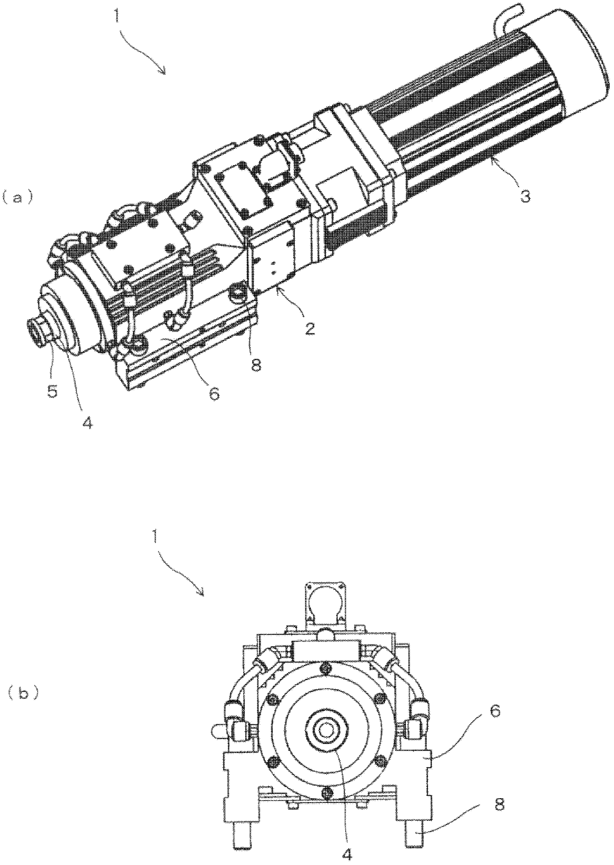 Cutter holder and main shaft device