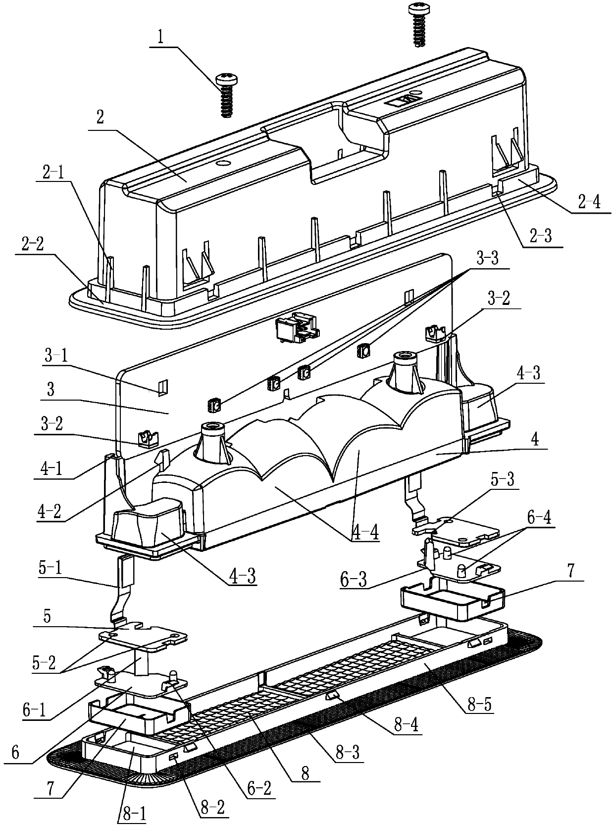 Automotive interior lights based on capacitive touch switches