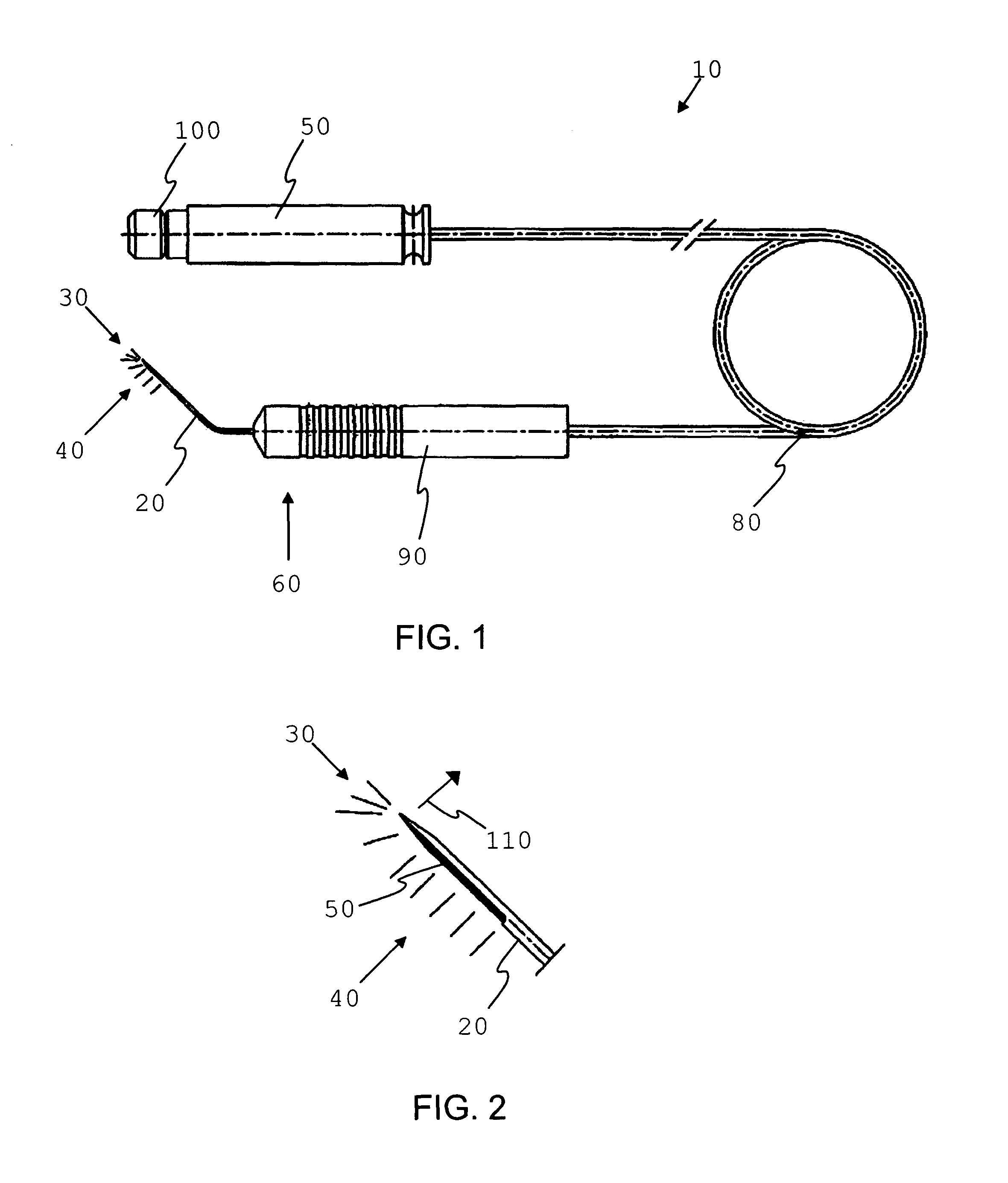 Shielded intraocular probe for improved illumination or therapeutic application of light