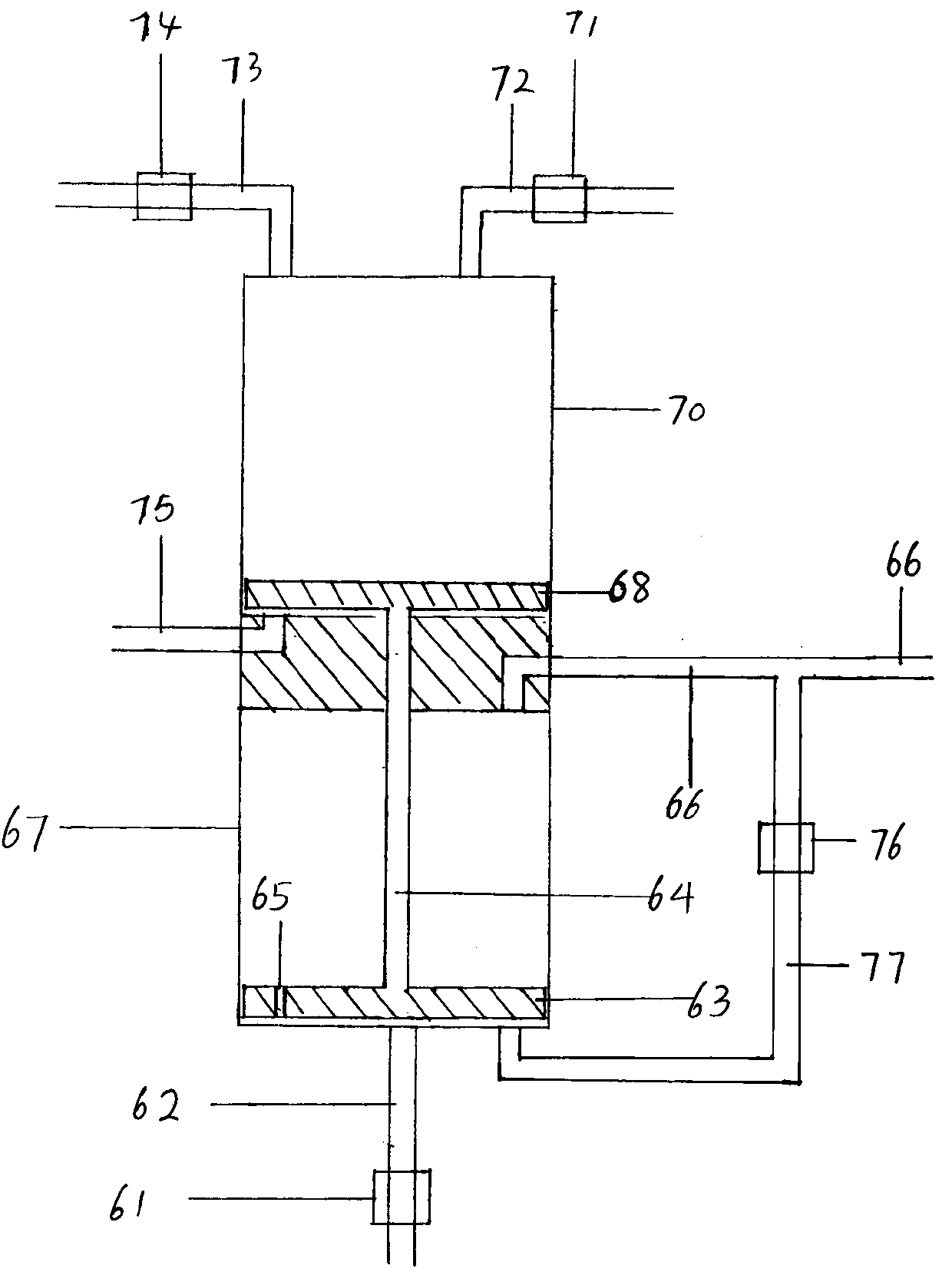 Water-gas mixing flushing device, supercharging device and design method