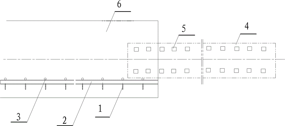 Mounting structure of component in large-sized container