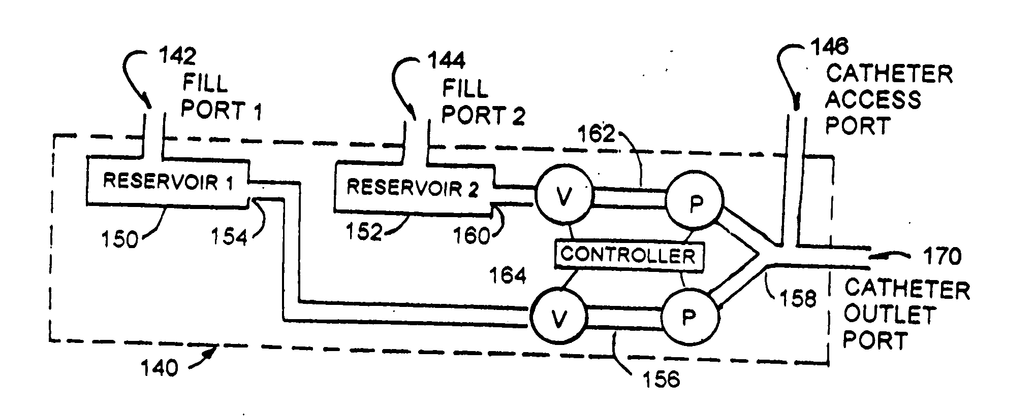 Implantable medication delivery device having needle receiving slot
