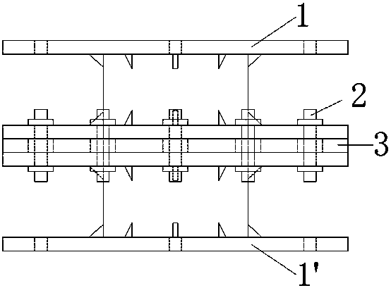 Friction soft steel composite damper and assembly method thereof