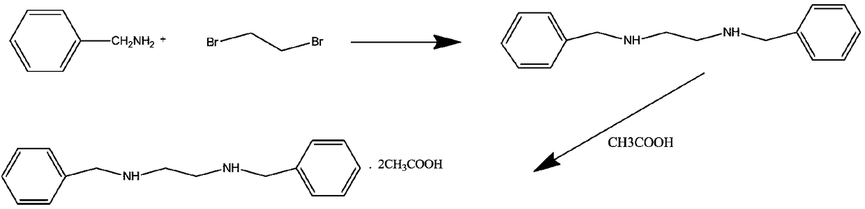 Green preparing method for high-purity N,N'-dibenzyl ethylenediamine diacetate