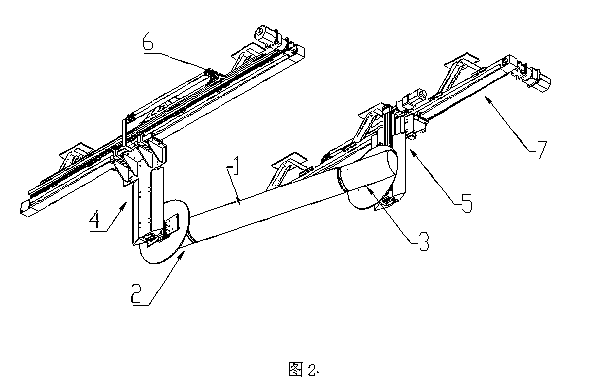 Oblique uniform flow deep sea pipeline segment model bidirectional forced vibration experiment apparatus