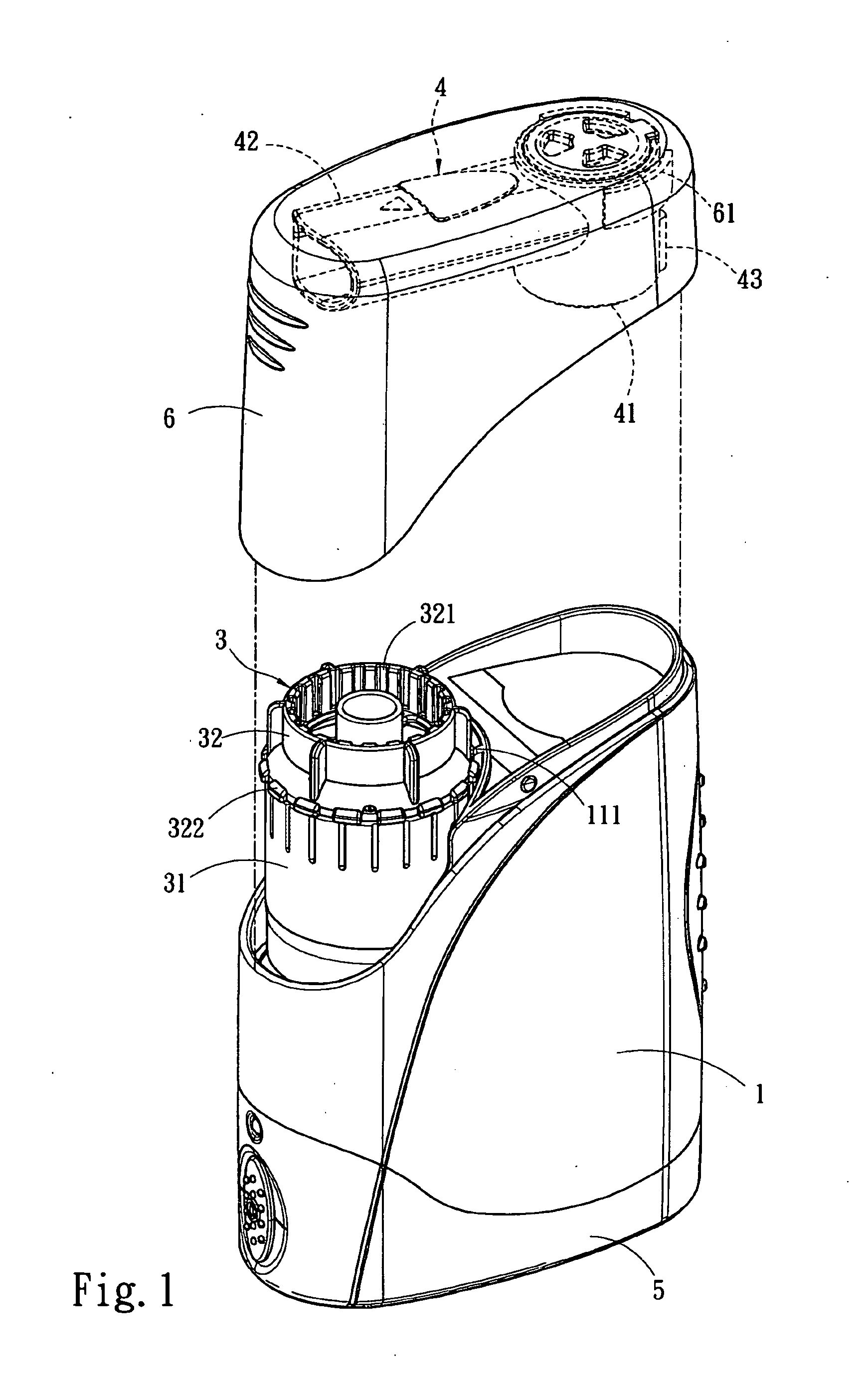 Nebulizing apparatus for medical use with improved nozzle positioning structure