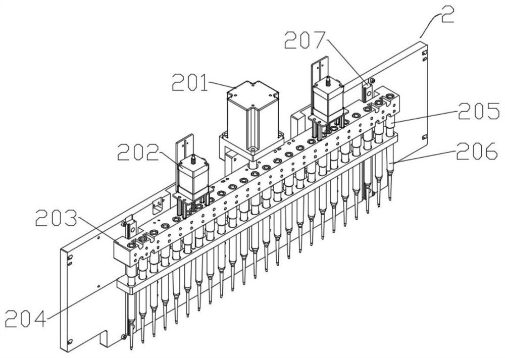 A liquid injection device for pcr system with self-replacing needles