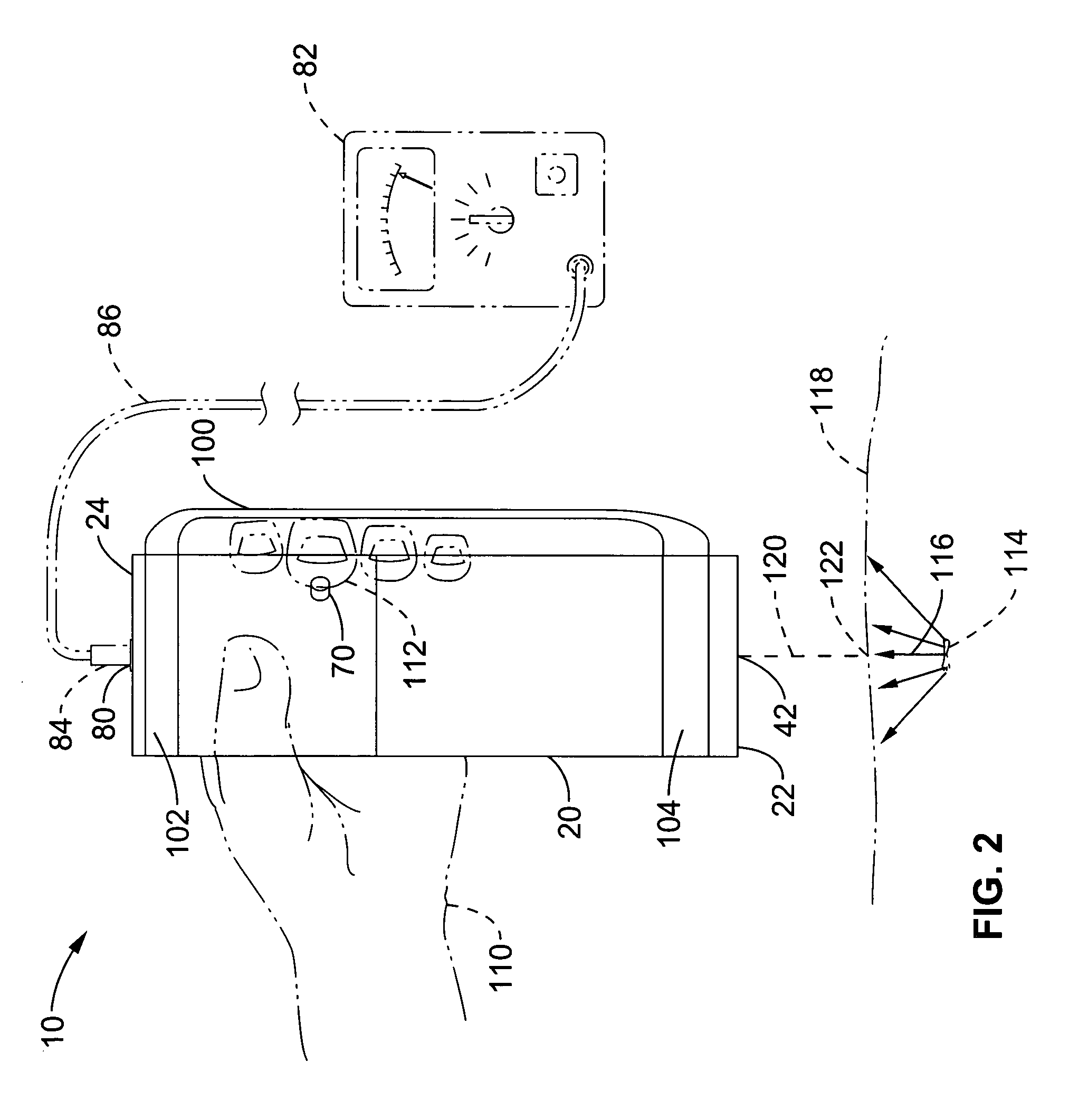 Probe apparatus with laser guiding for locating a source of radioactivity