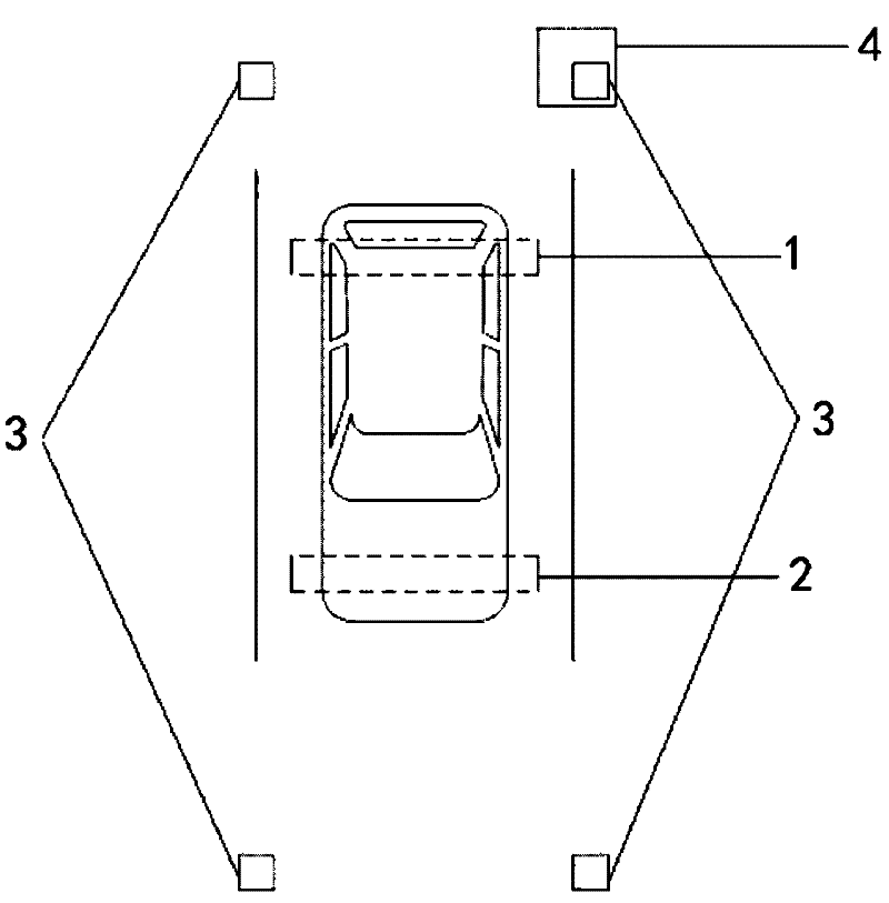 Parking lot vehicle anti-starching device based on infrared technology and realization method thereof