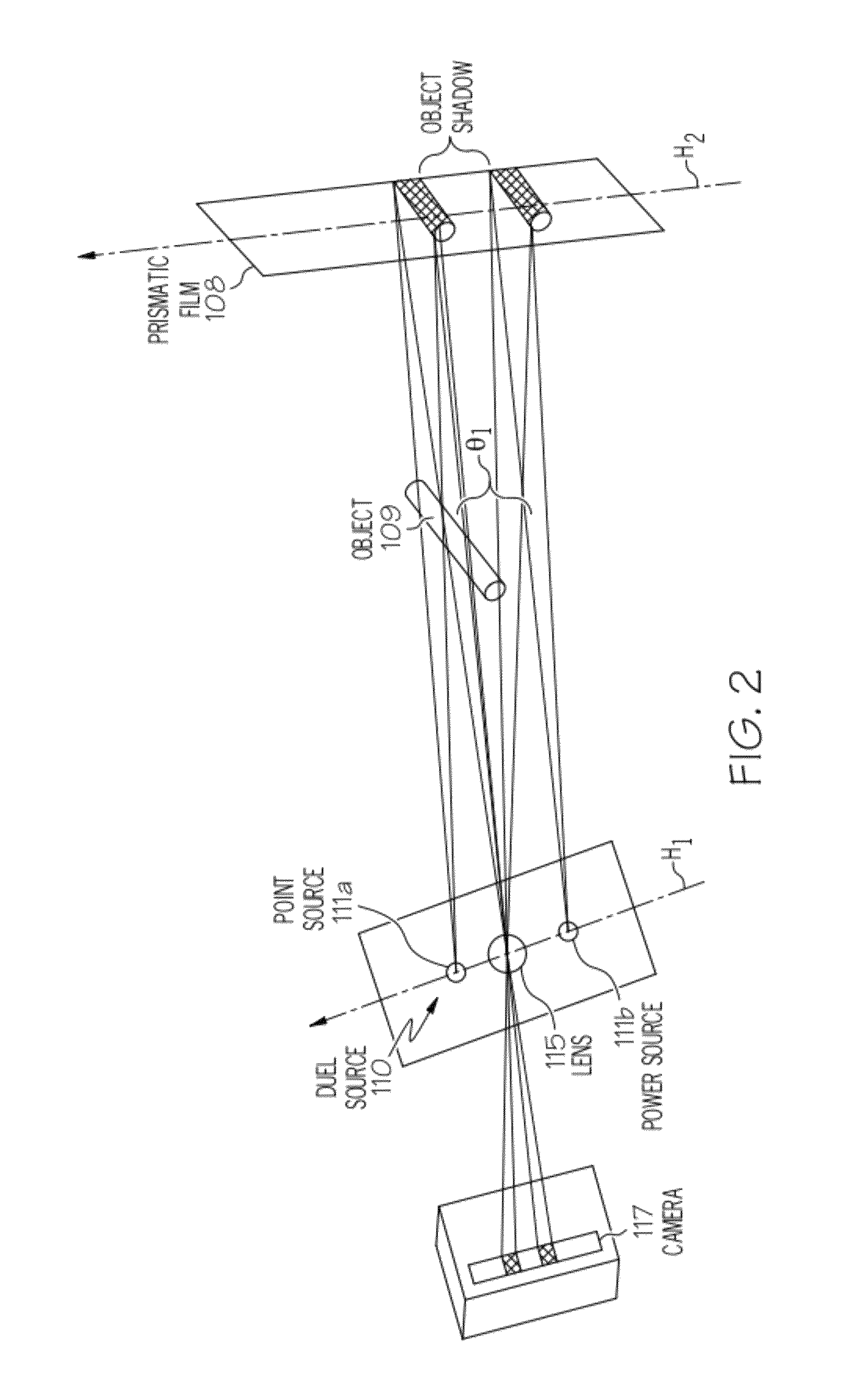 Position sensing systems for use in touch screens and prismatic film used therein