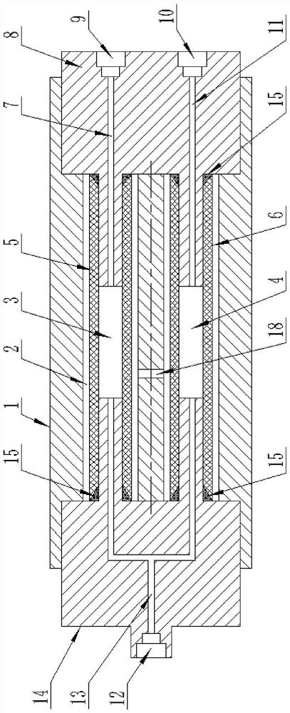 Parallel double-tube oil displacement core holder