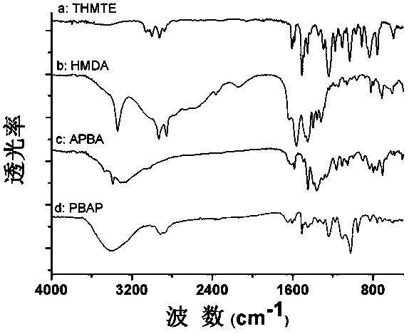 Phenylboronic acid polymer based on amino epoxy ring-opening polymerization as well as preparation method and application thereof