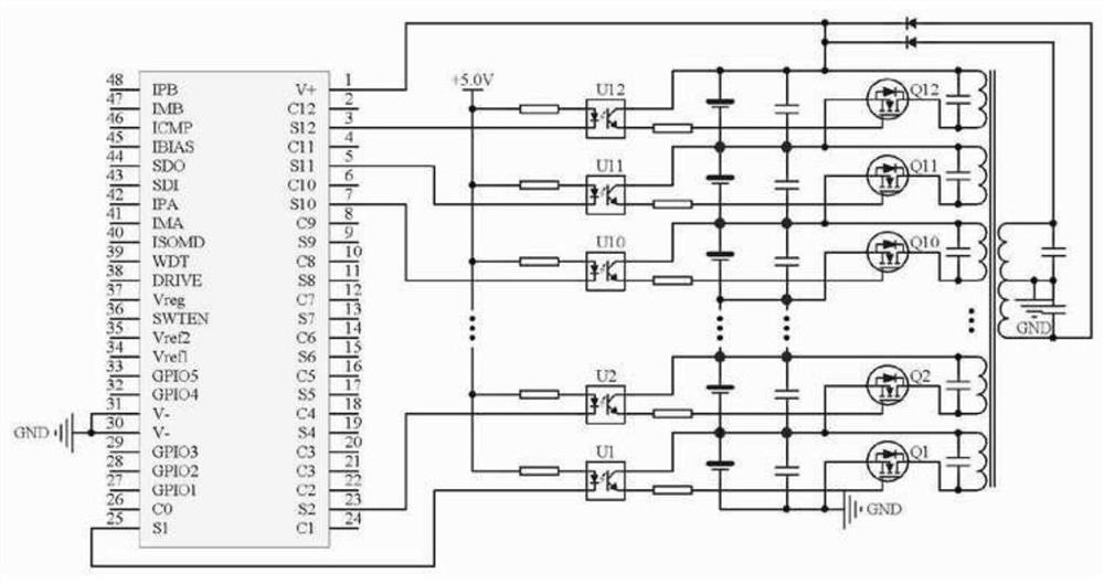 Equalization circuit for battery system, battery management system, and working machine