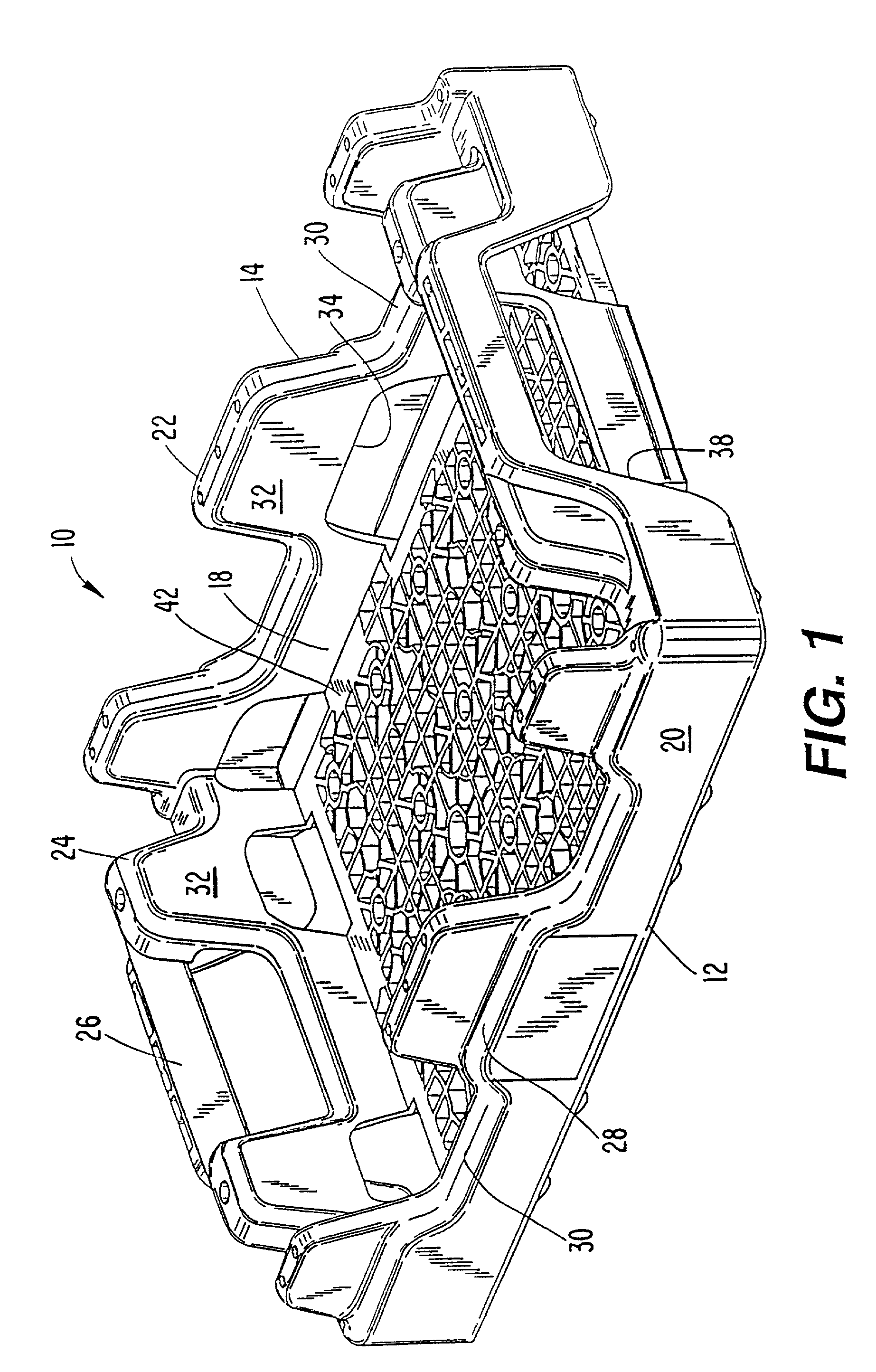 Nestable display crate for bottle carriers