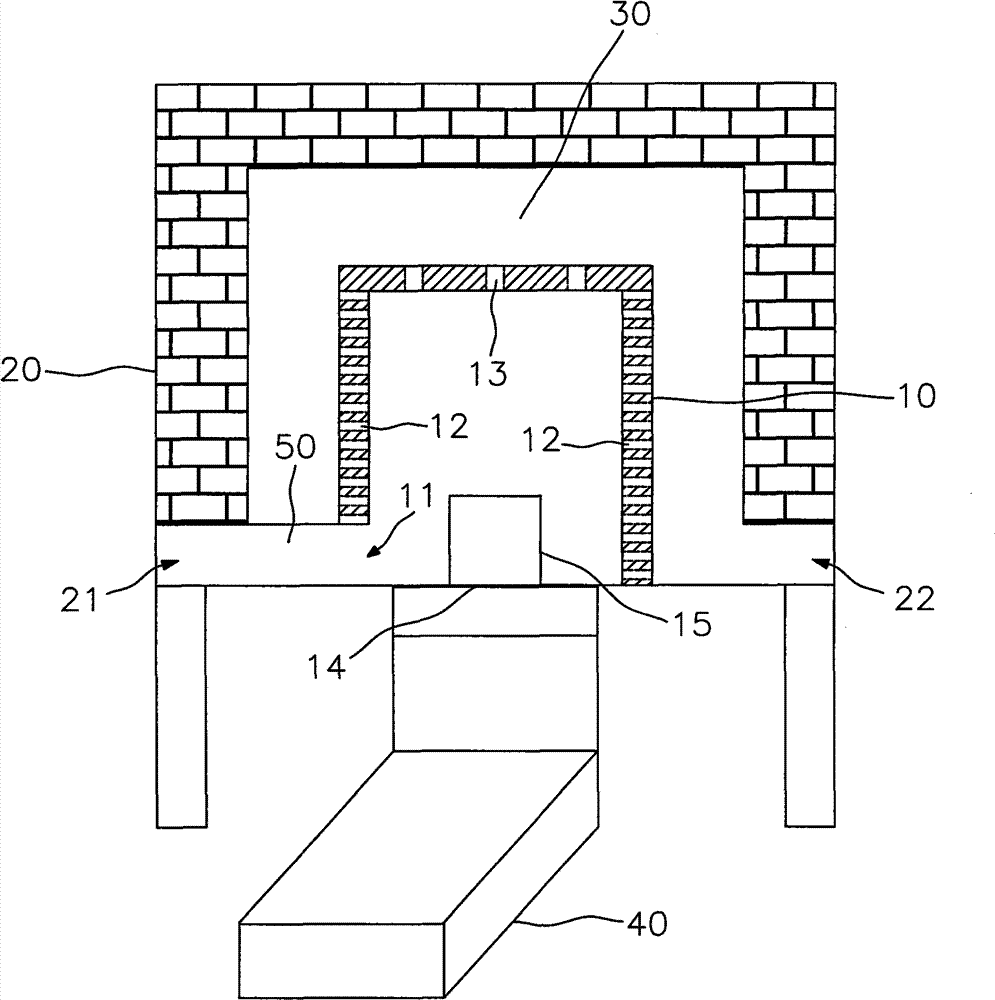 Combustion device for treating waste gas of waste incineration