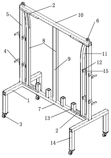 Movable support for spraying and curing bolt connection friction test plate and manufacturing method thereof