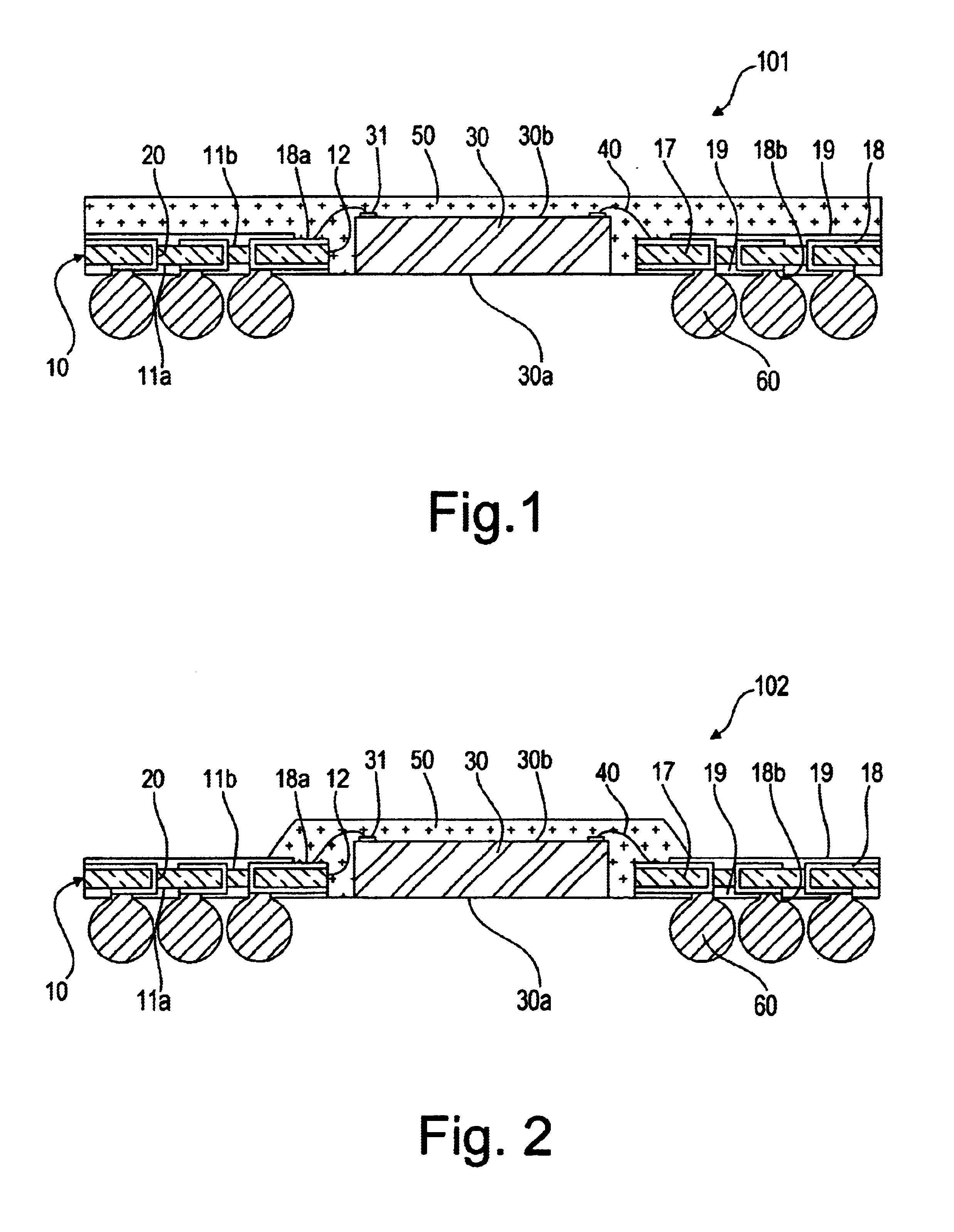 Semiconductor package having semiconductor chip within central aperture of substrate