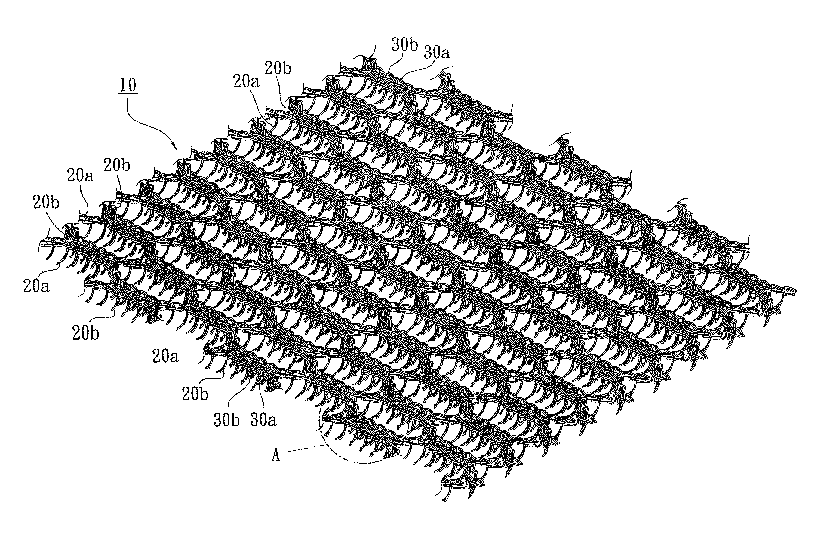 Structure of touch-fastening Anti-skidding material