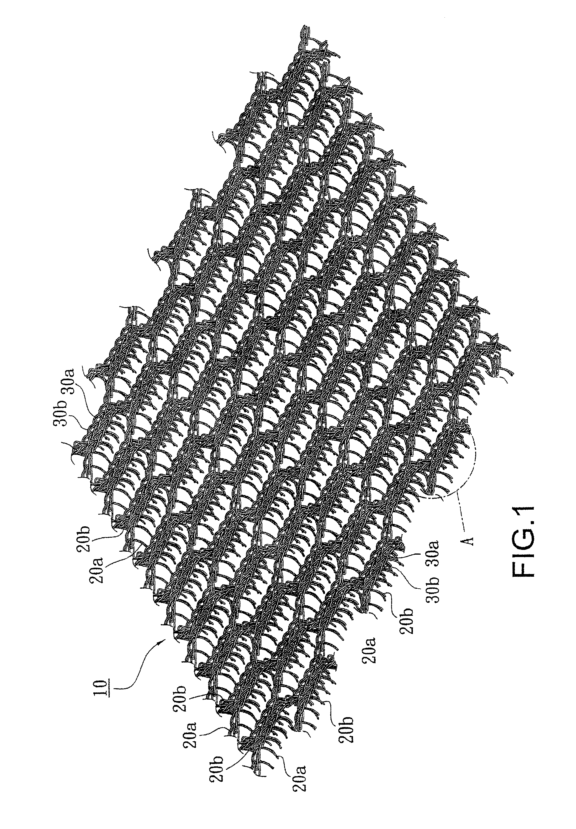Structure of touch-fastening Anti-skidding material
