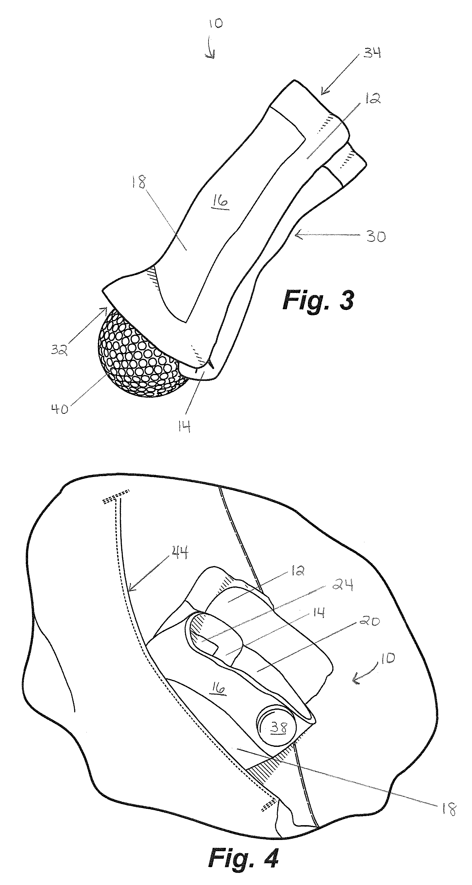 Portable cleaning device for golf equipment and method therefor