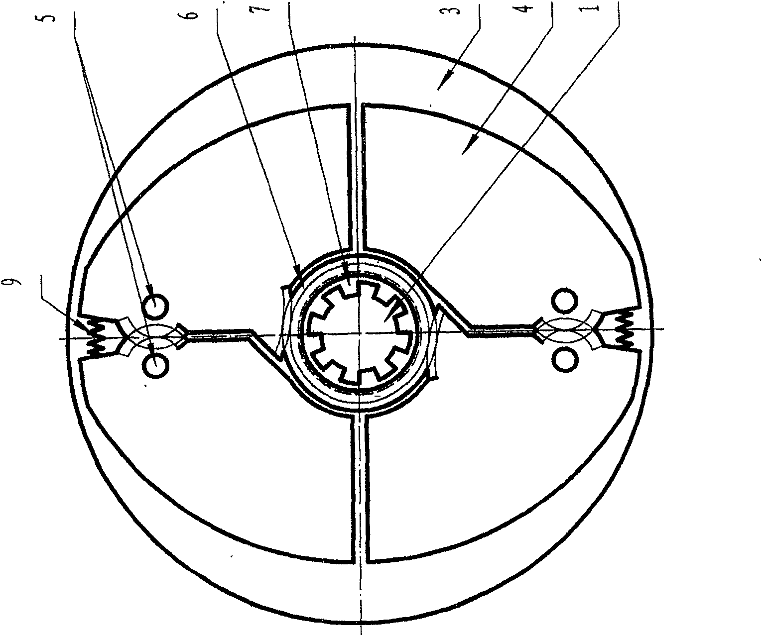 Implementing method of double plane damping centrifuge speed limiting and speed limiter and steady reducing device