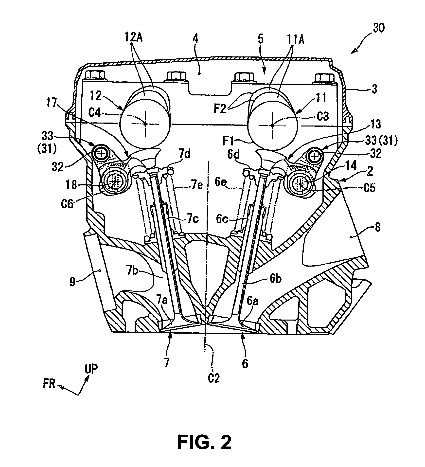 Internal combustion engine having a hydraulically-actuated variable valve control system, and motorcycle incorporating same