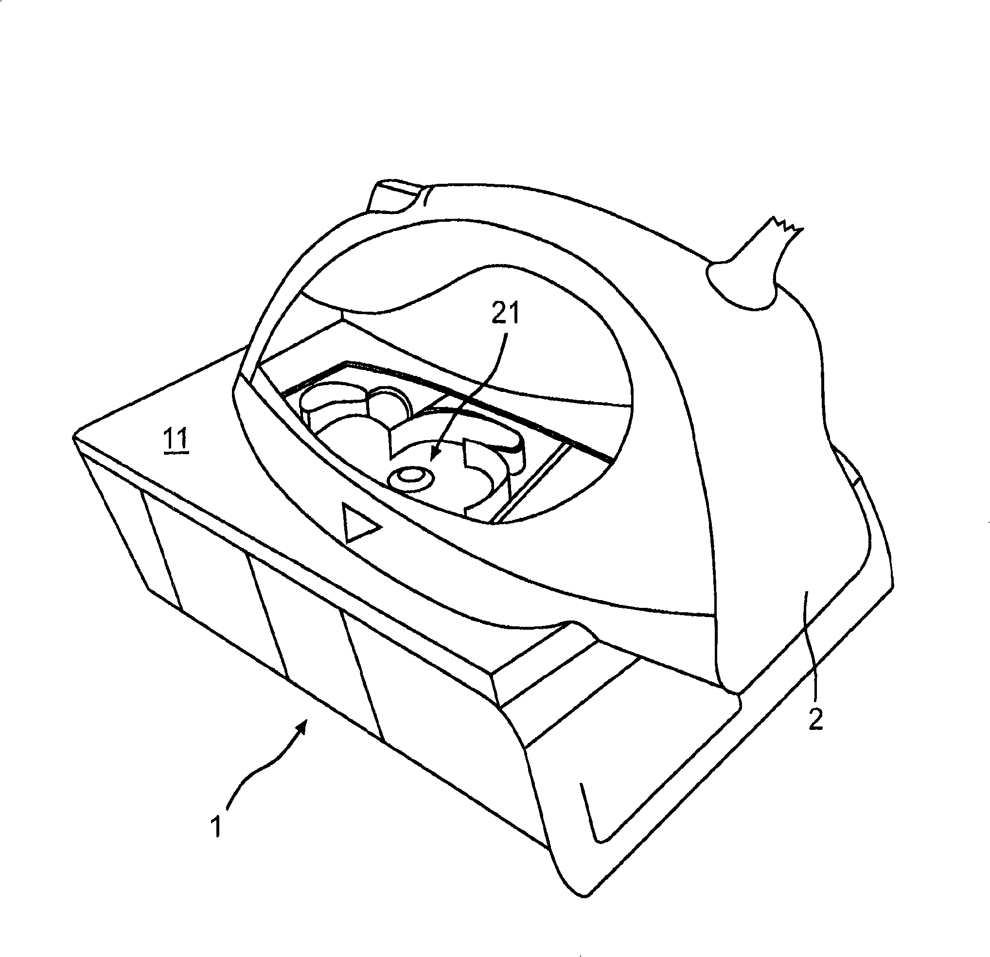 Cleaning device for an iron