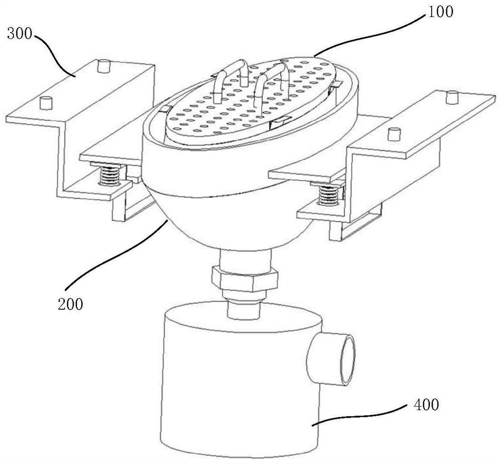 Marine anti-backflow floor drain and installation method