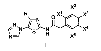 Medical application of 5-(1, 2, 4-triazole-1-yl)-2-phenylacetyl aminothiazole