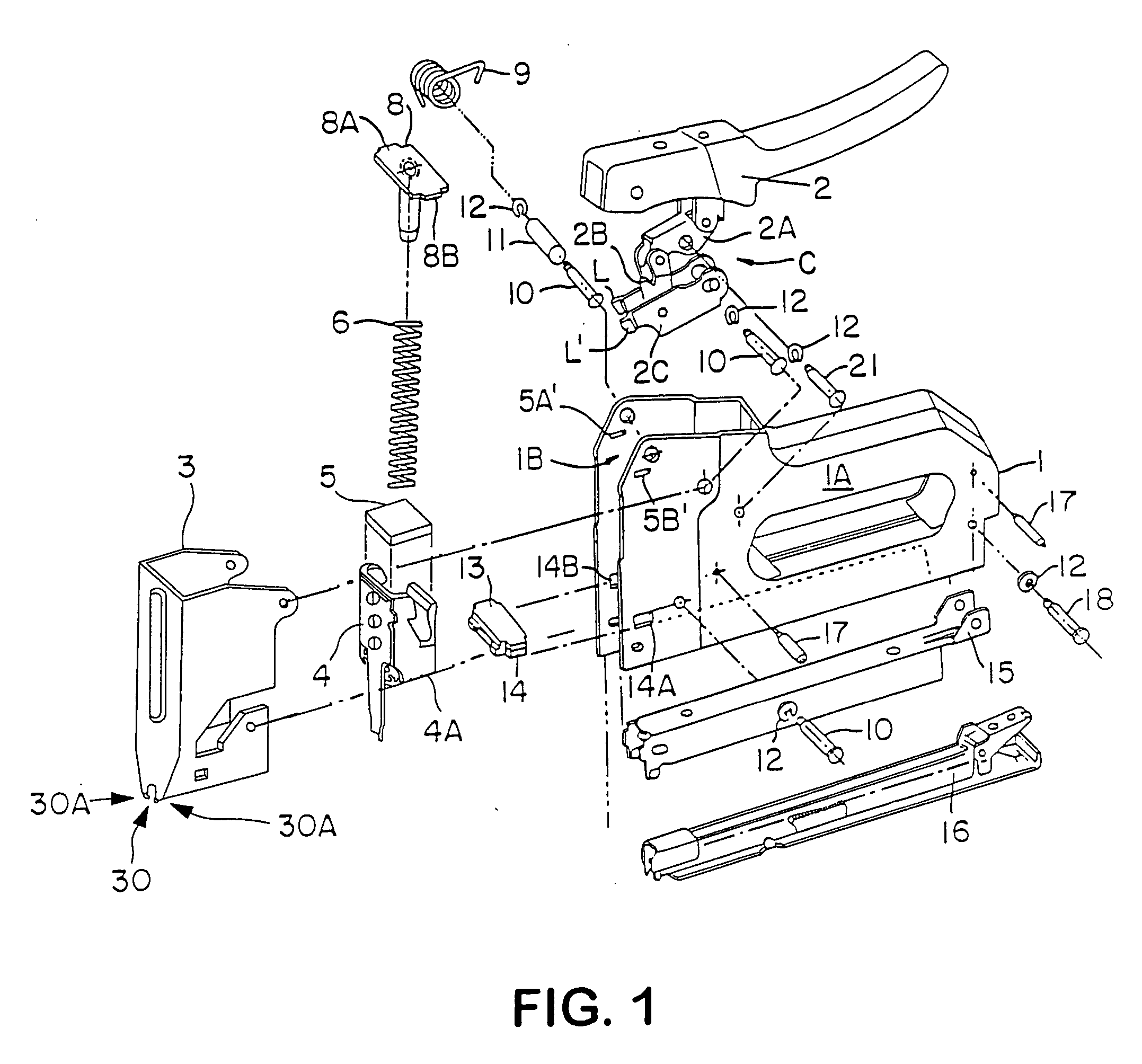 Fastening tool with modified driver travel path