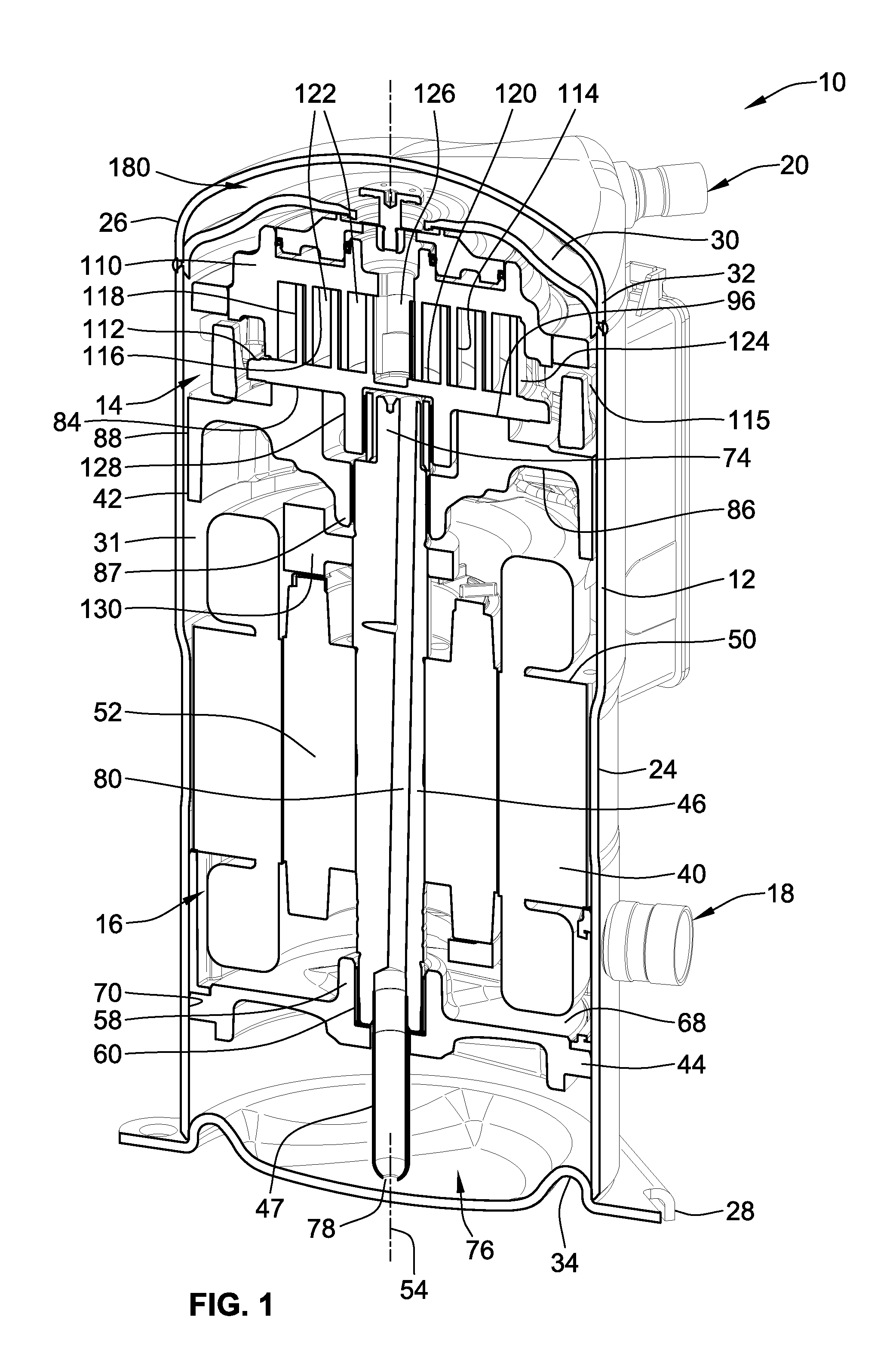 Scroll Compressor Counterweight With Axially Distributed Mass