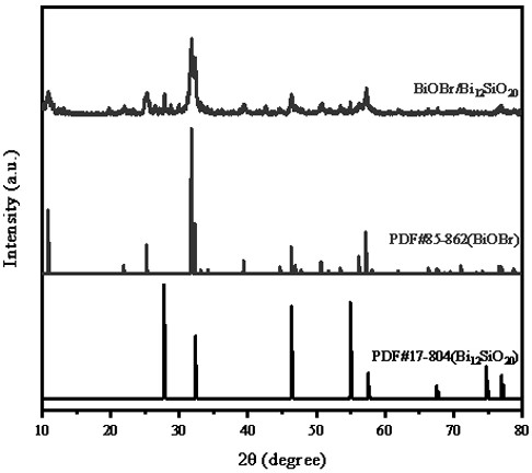 a biobr/bi  <sub>12</sub> sio  <sub>20</sub> Electrochemical preparation method of composite thin film photocatalyst and its application