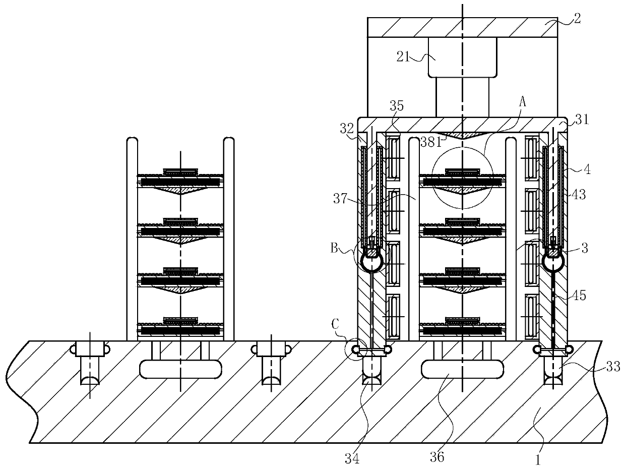 Vacuum heating shaping device for shoe-making production