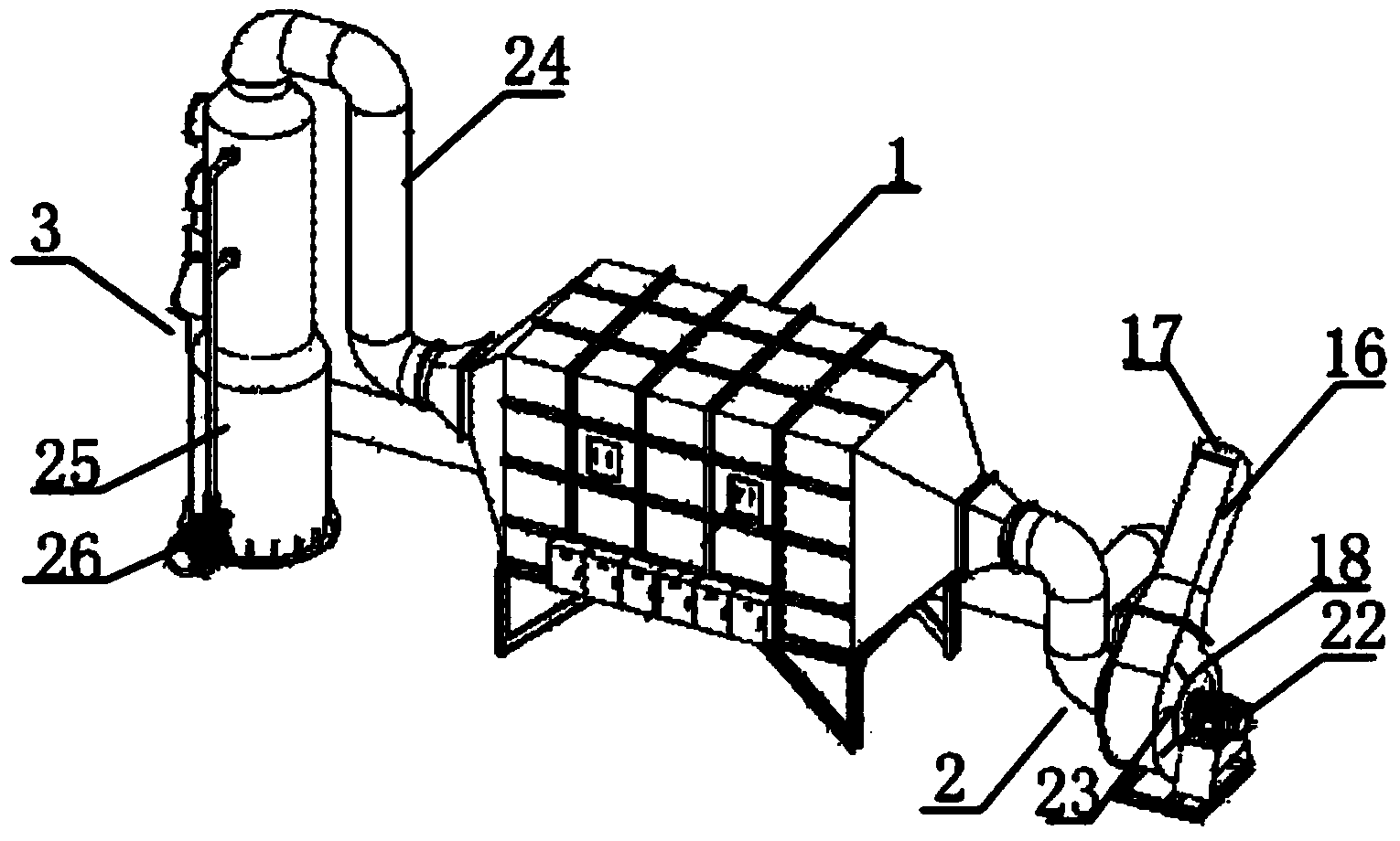 Low-temperature plasma exhaust gas purification device