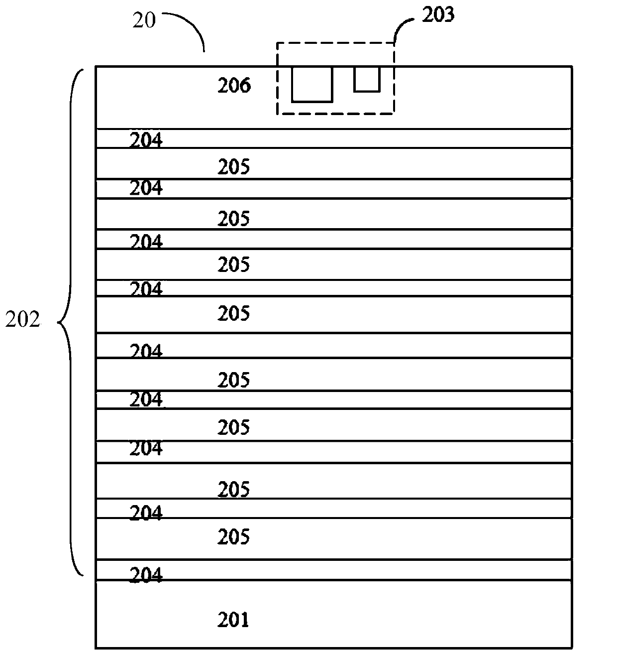 Displacement sensing device based on Bloch surface wave one-way coupling effect